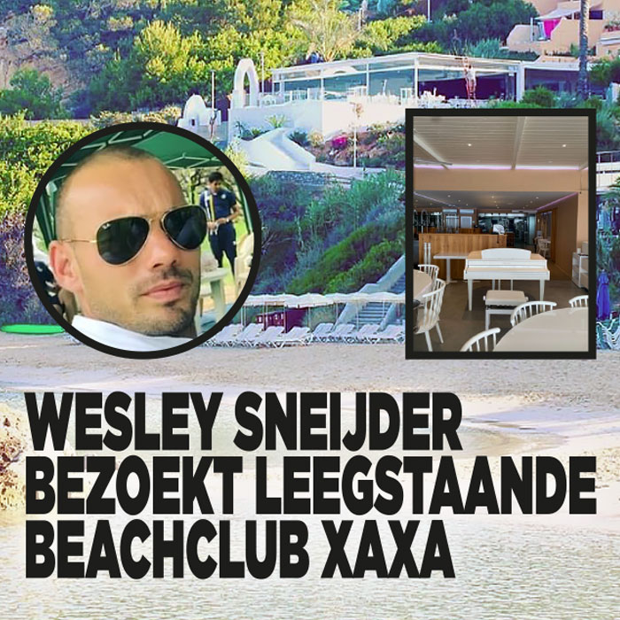 Wesley Sneijder bezoekt leegstaande beachclub XaXa
