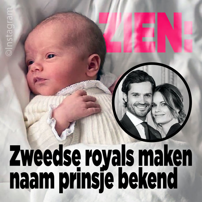 ZIEN: Prinses Sofie en prins Carl Philip maken naam pasgeboren zoontje bekend