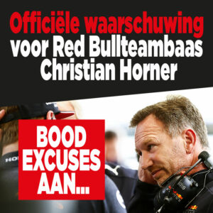 Officiële waarschuwing voor Red Bullteambaas Horner