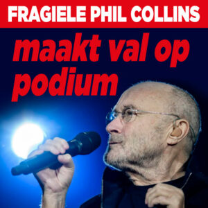 PANIEK: Fragiele Phil Collins maakt val op het podium