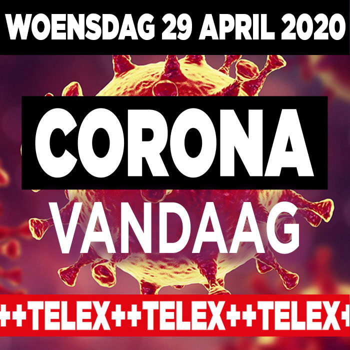 Corona vandaag woensdag 29 april 2020