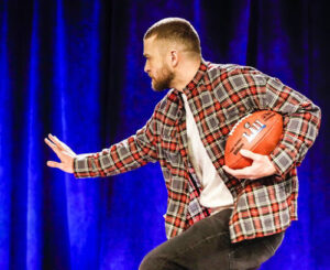 Zoon Justin Timberlake mag niet op football