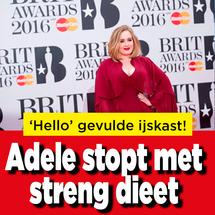 Adele zegt Hello tegen vrolijk leven, en dag tegen streng dieet!