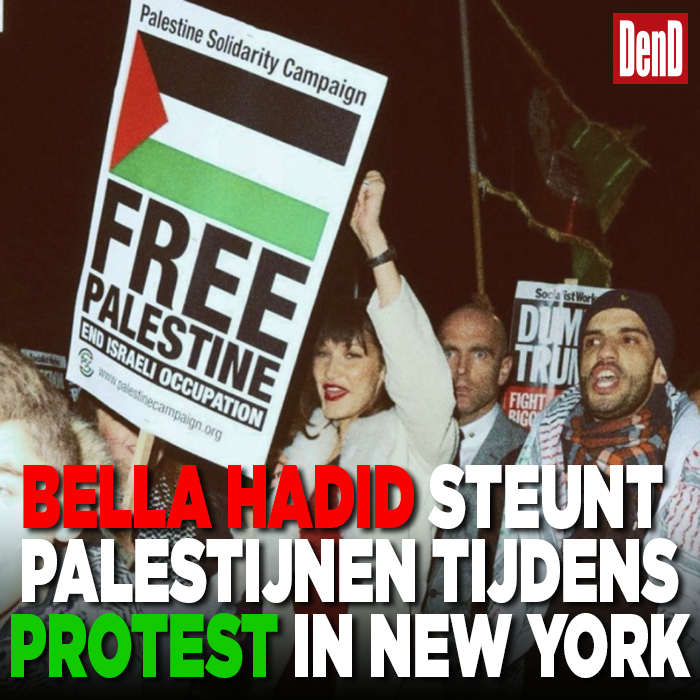 Supermodel Bella Hadid steunt Palestijnen tijdens protest in New York