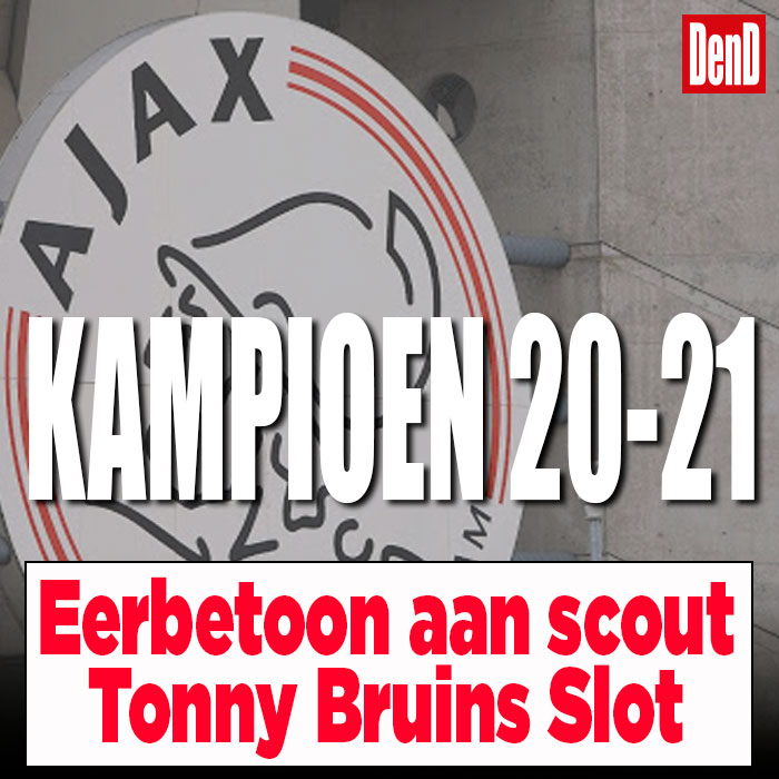 Kampioenschap Ajax opgedragen aan Tonny Bruins Slot