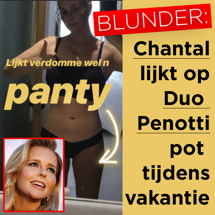 Blunder: Chantal Janzen lijkt op Duo Penotti pot tijdens vakantie