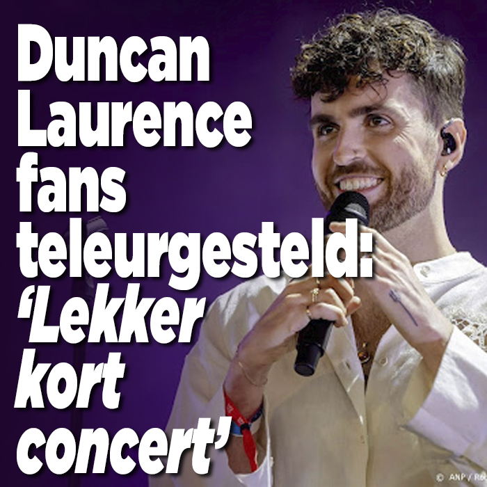 Duncan Laurence fans teleurgesteld: &#8216;Lekker kort concert&#8217;