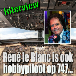 René le Blanc is piloot op de flight simulator naar Curaçao