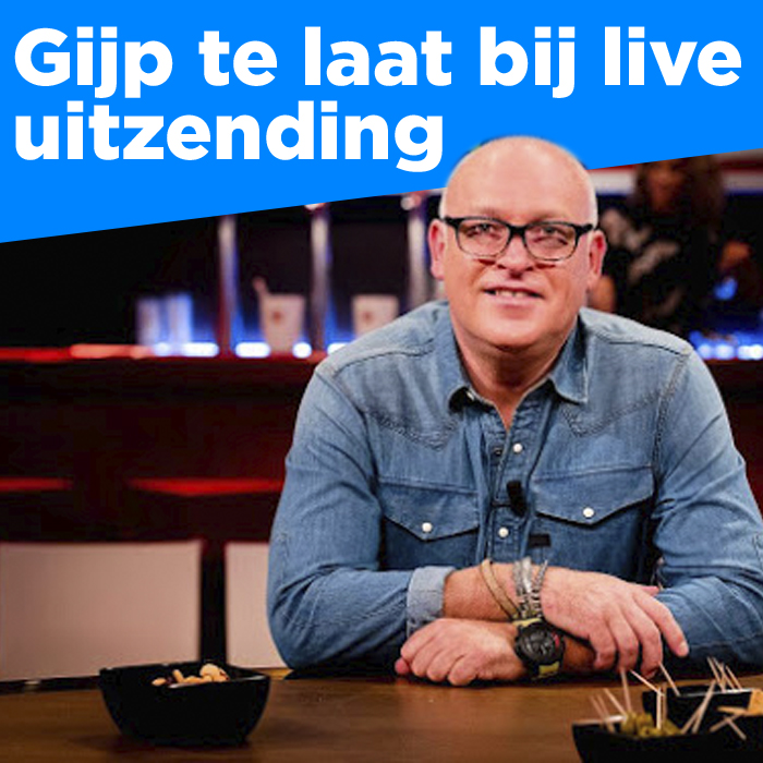 René van der Gijp te laat bij live uitzending