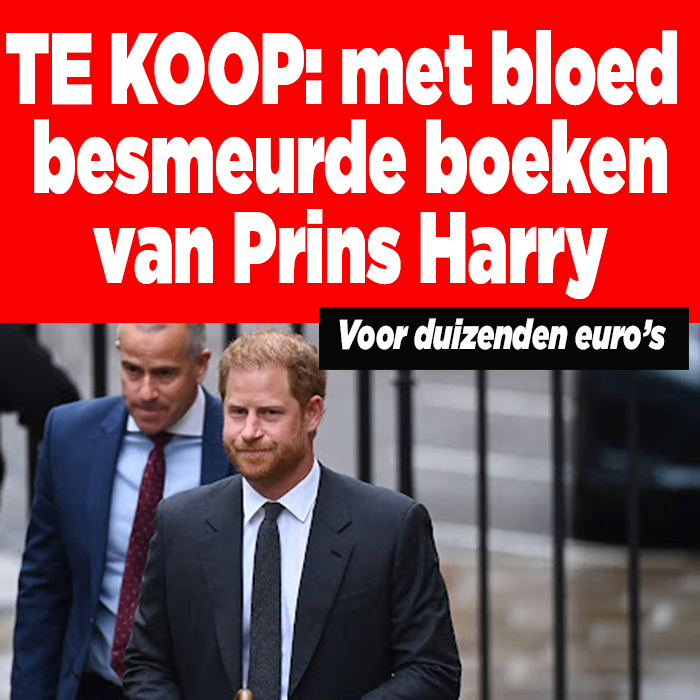Met bloed besmeurde boeken van Prins Harry te koop: duizenden euro&#8217;s
