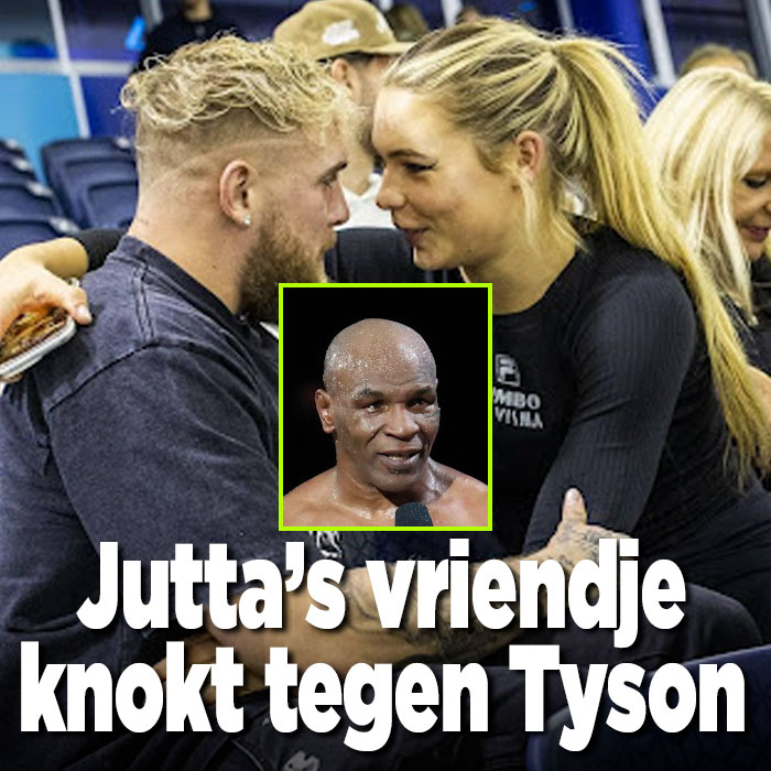 Jutta Leerdams vriendje knokt tegen Mike Tyson.