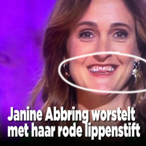 Janine Abbring worstelt met haal lippenstift