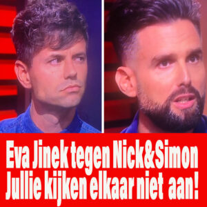 Eva Jinek tegen Nick en Simon: &#8216;Jullie kijken elkaar niet aan&#8217;