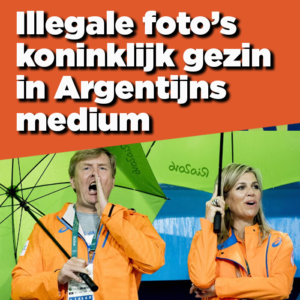 Illegale vakantiefoto’s koninklijk gezin in Argentijns medium