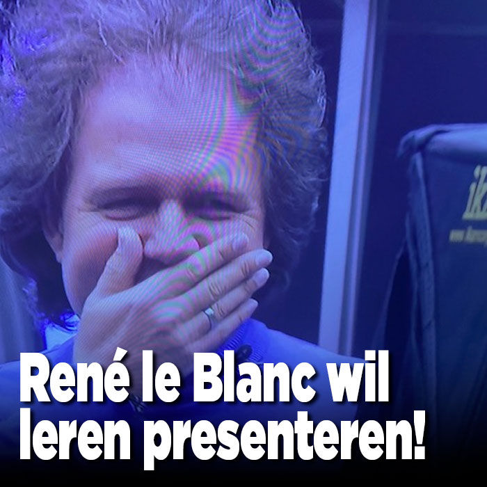 Presentator René le Blanc moet nog veel leren