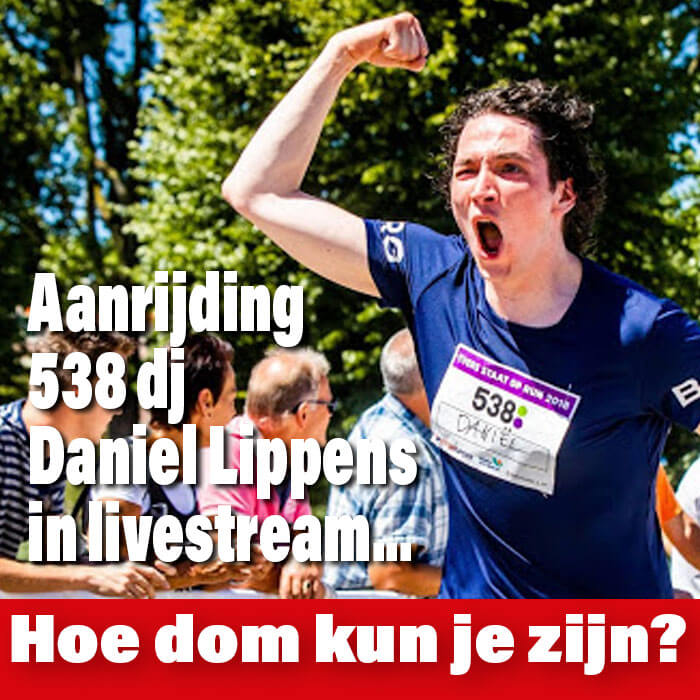 Roekeloze rij-acties dj Daniël Lippens in livestream