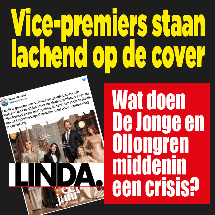 Schaamte voorbij: Jolige Hugo de Jonge en Kasja Ollongren op de cover van Linda