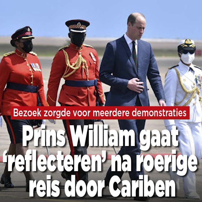 Prins William gaat &#8216;reflecteren&#8217; na roerige reis door Cariben