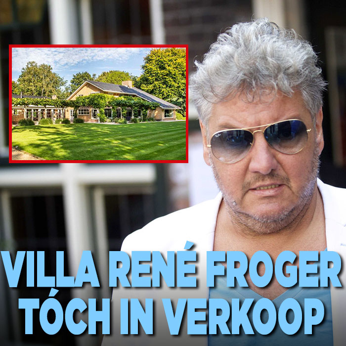 Miljoenenvilla René Froger tóch in verkoop
