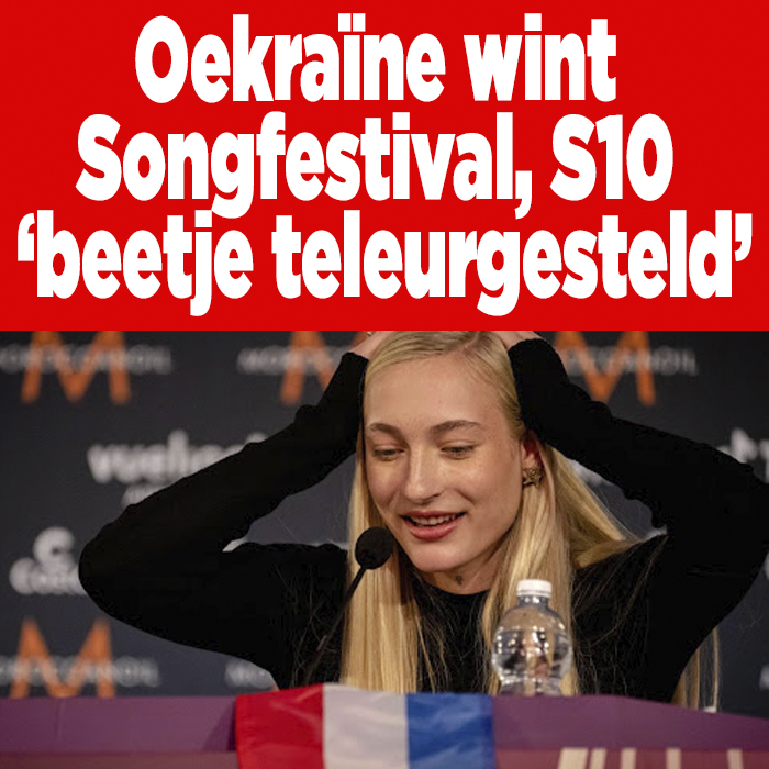 Oekraïne wint Eurovisie Songfestival, S10 &#8216;beetje teleurgesteld&#8217;