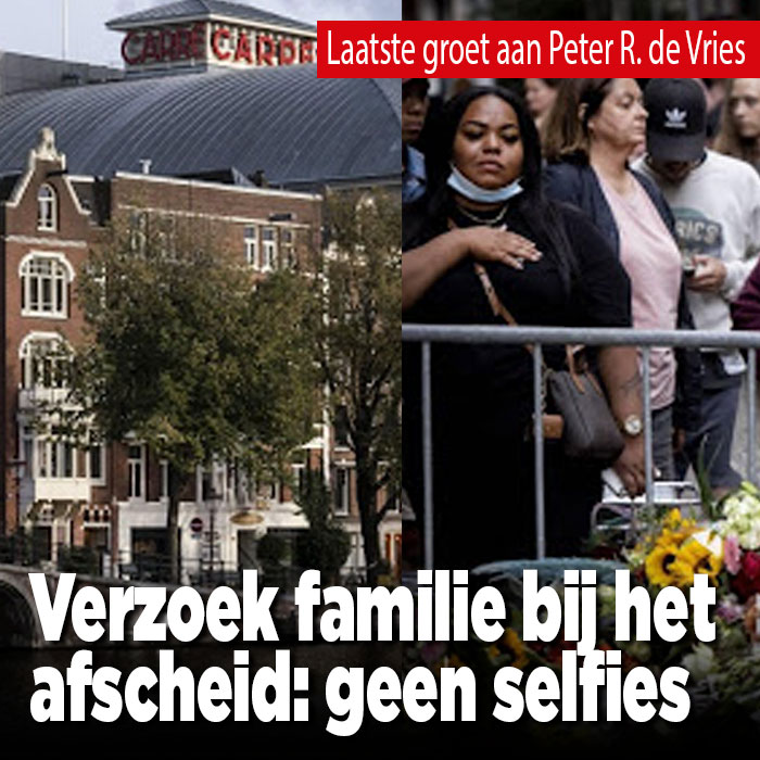 Uit respect geen selfies maken bij afscheid Peter R. de Vries