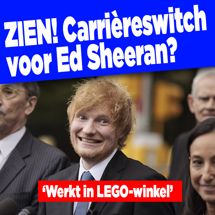 ZIEN! Carrièreswitch voor Ed Sheeran? &#8216;Werkt in LEGO-winkel&#8217;