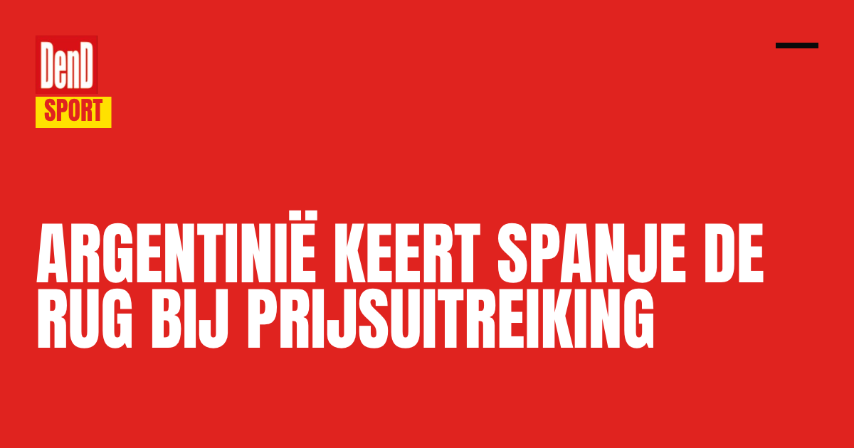 Argentinië keert Spanje de rug toe bij WK-uitreiking