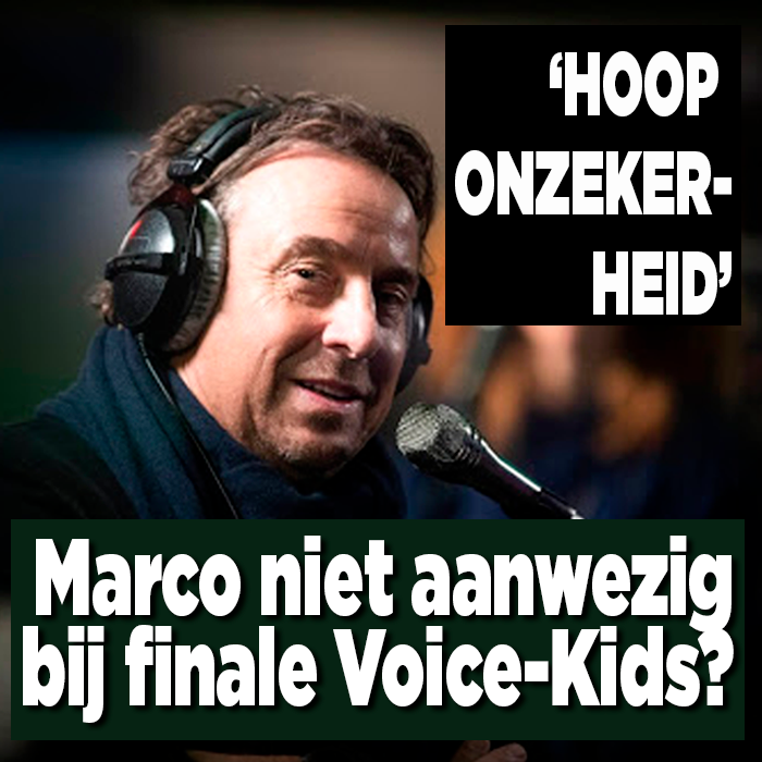 Marco niet aanwezig bij liveshows Voice Kids?