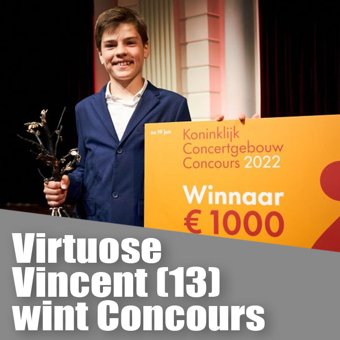 Vincent Opheikens wint Concertgebouw Concours|Eduard Slee||||||||