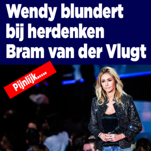 Pijnlijk&#8230; Wendy blundert bij herdenken Bram van der Vlugt