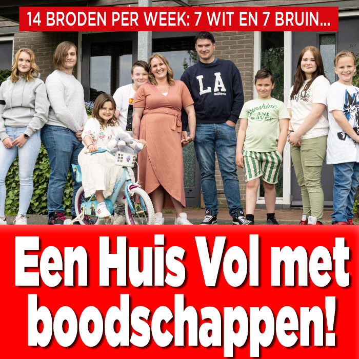 Familie Wildeman heeft een huis vol met kinderen en met boodschappen van Dirk van den Broek.